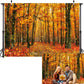 PGSWEER Fall Forest Leaves Glitter Backdrop Golden Maple Thanksgiving Harvest Background Autumn Scenery Baby Shower Photo Studio