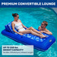 Aqua enhanced Convertible Ultimate Pool Lounger  Inflatable Pool Float  Heavy Duty  X-Large  74  - 90   Pineapple Hibiscus