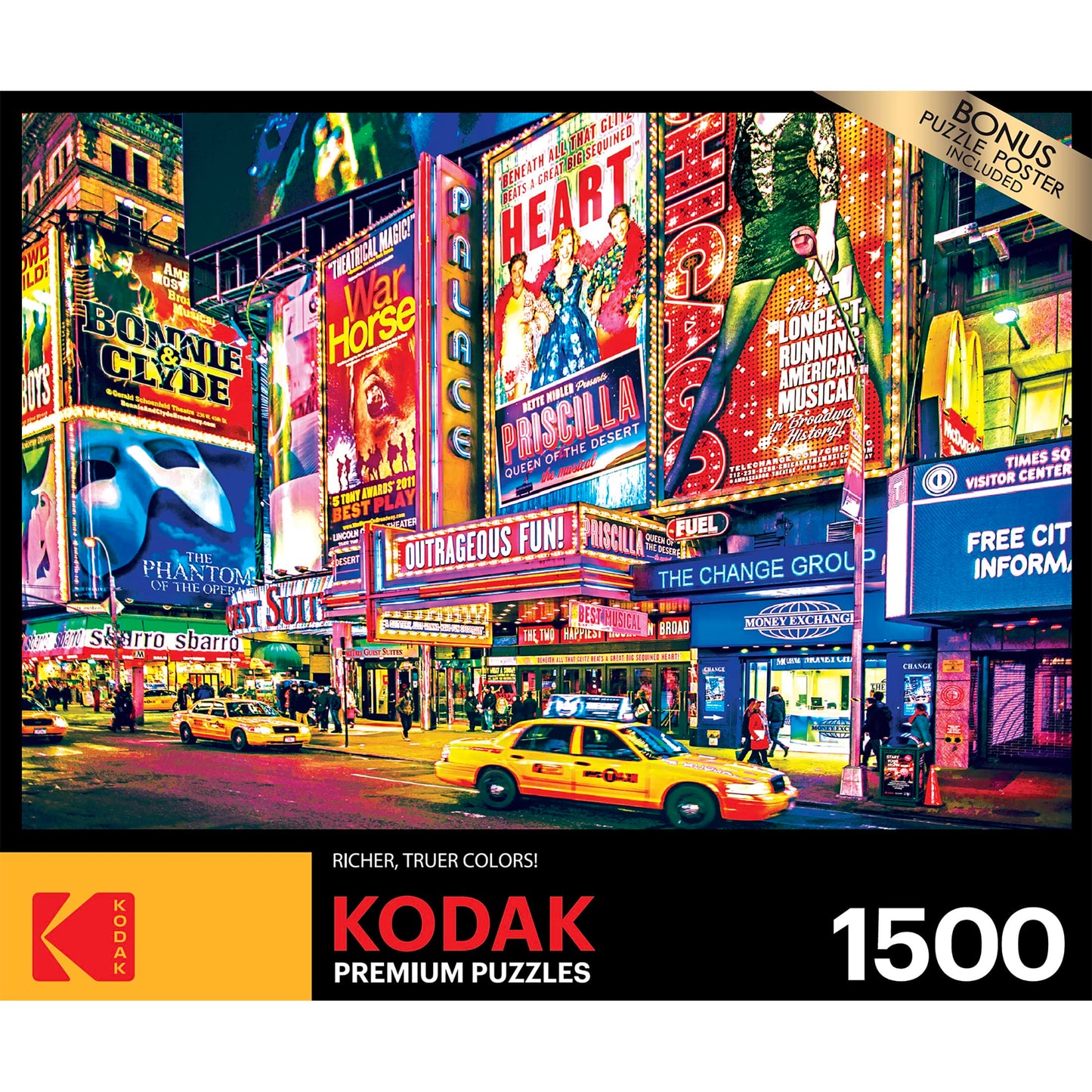 Roseart - Kodak Premium - Broadway, Nyc - 1500 Piece Jigsaw Puzzle For Adults
