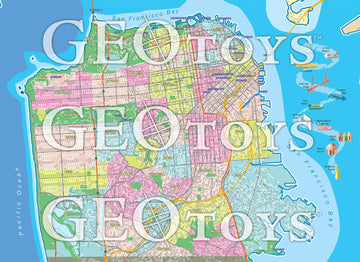 GeoToys Metropuzzle  San Francisco Jigsaw Puzzles 1000 Pieces  Detailed City Map Geography Puzzle  Challenging mature-themed Puzzle  Fun Puzzles for mature-themeds  Family Puzzles  US City Puzzle Map Poster Included