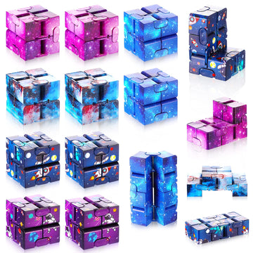 Galaxy Infinity Space Astronaut Infinity Toy Stress and Anxiety Relief Cool Hand Mini Kill Time Cube Toys for ADHD Teens mature-themeds  5 Styles (Graceful Style  20 Pieces)