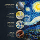 Unidragon Wooden Jigsaw Puzzle Art Collection - Starry Night Van Gogh, 1000 Pcs, 17.40'' ?22, Beautiful Gift Package, Unique Sha