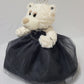 KINNEX COLLECTIONS SINCE 1997 12" Quinceanera Last Doll Teddy Bear, Black, ARC09831, Polyester Material, Perfect for Celebrations