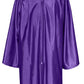Gradplaza Shiny Choir Robe Kindergarten Preschool Graduation Gown Shiny Graduation Gown For Kids Purple Size 30