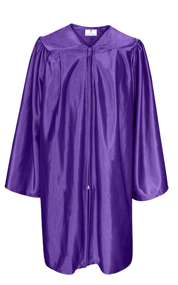 Gradplaza Shiny Choir Robe Kindergarten Preschool Graduation Gown Shiny Graduation Gown For Kids Purple Size 30