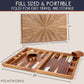 Pointworks 17 Inch Backgammon Sets For Adults. Beautiful Wood Inlaid Backgammon Board Game Set With Unique Checkers & Dice. Larg