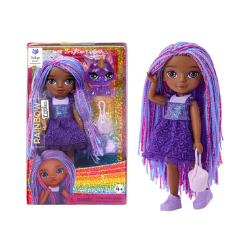 Rainbow High Littles – Indigo Bailey, Purple 5.5' Posable Small Doll With Purse, Magical Pet Fox, Girls Toy Gift, Kids Ages 4-12 Years