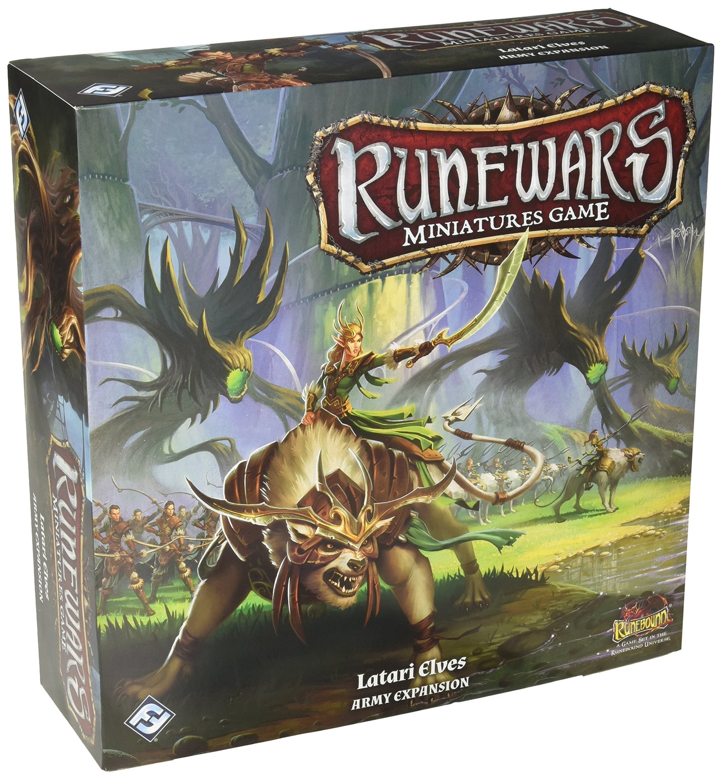Fantasy Flight Games Runewars Latari Elf Army Expansion Pack - Cardstock, Multicolor, Model RWM14
