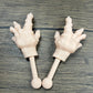 Munnygrubbers - 1 Pair Tiny Hands With Sticks - Mini Little Hand Stick Puppet - Halloween Costume - Strong Hand Prop - Scary Movies - Novelty Toy Gift - Tiktok Famous - (Creepy 1X Set)