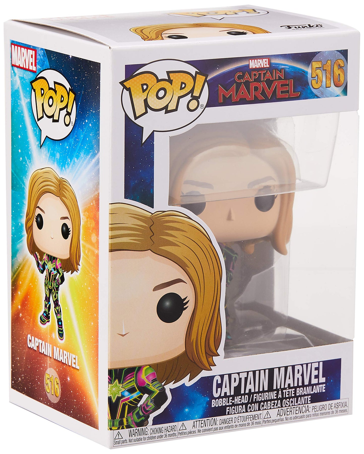 Funko Pop! Marvel: Captain Marvel - Captain Marvel With Neon Suit, Multicolor