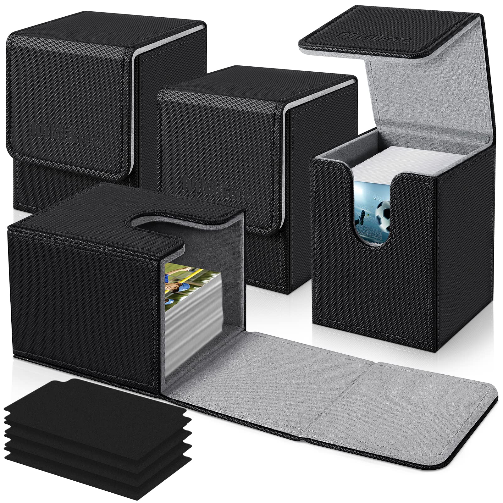 mtg commander deck box dimensions With Display Window Holds 100+ Double-Sleeved Cards, Magnetic Closure, Dice Made from synthetic leather Magic The Gathering Storage MTG