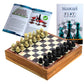 Stonkraft - 8' X 8' Chess Board With Wooden Base With Stone Inlaid & Stone Pieces Game Set