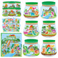 Cy2Side 12 Set Dinosaur Terrarium Stickers Scene For Kids, Make A Dinosaur Scene With Terrarium Diy Art Craft For Kids Early Learning Educational Class Party Favors For Classroom Reward