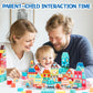 Vigorfun 100 Pcs Wooden Building Blocks Set - City Builder Stacking Toy With Storage Bag, Montessori Preschool Toys For Kids Tod