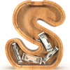 Sulevalt 12' Extra Large Wooden Letter Piggy Banks - Piggy Banks For Boys Girls Kids, Alphabet Money Banks With Initial S - Coin Banknote Bank Birthday/Christmas For Kids