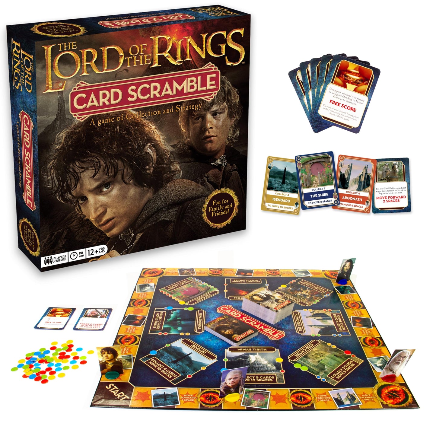 Aquarius Lord Of The Rings Card Scramble Board Game - Fun Family Party Game For Kids, Teens & Adults - Entertaining Game Night Gift - Officially Licensed Merchandise