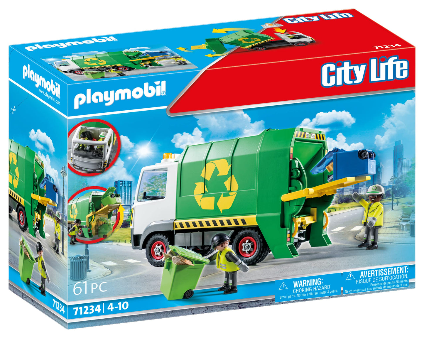 Playmobil Recycling Truck With Accessories And 2 Figures