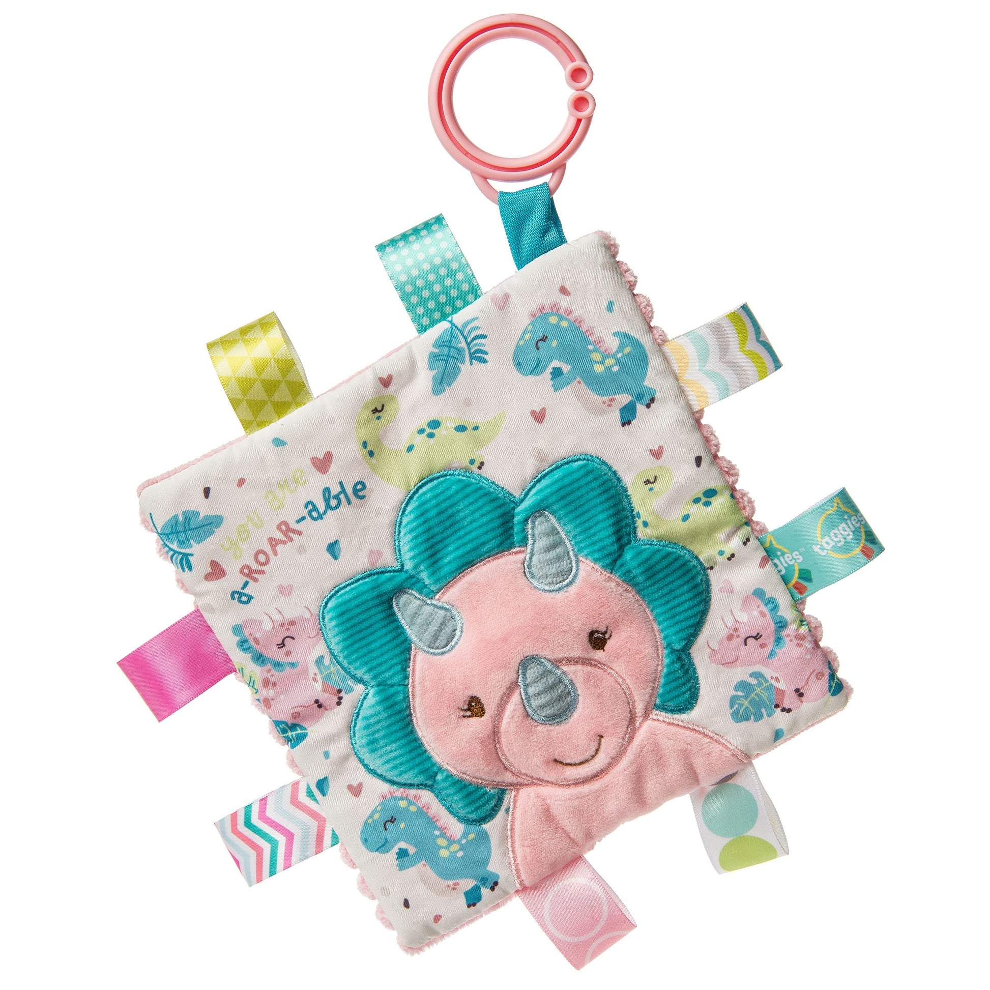 Taggies Crinkle Me Baby Paper And Squeaker Soft Toy, 6.5 X 6.5-Inches, Aroar-A-Saurus Dinosaur