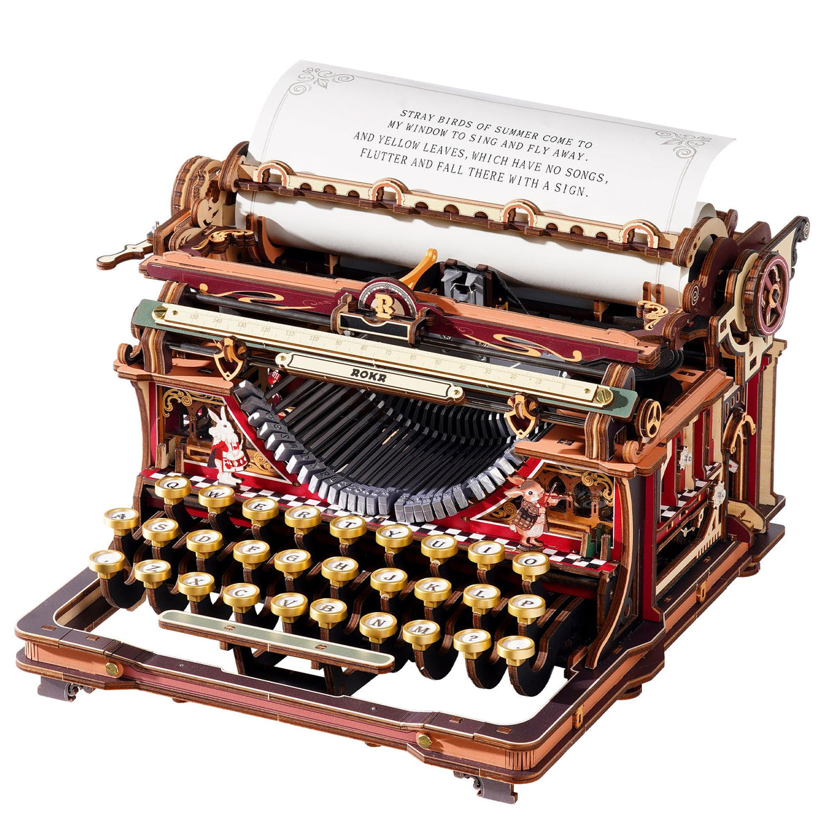 ROKR 3D Wooden Puzzles for Adults Mechanical Typewriter (Magic)