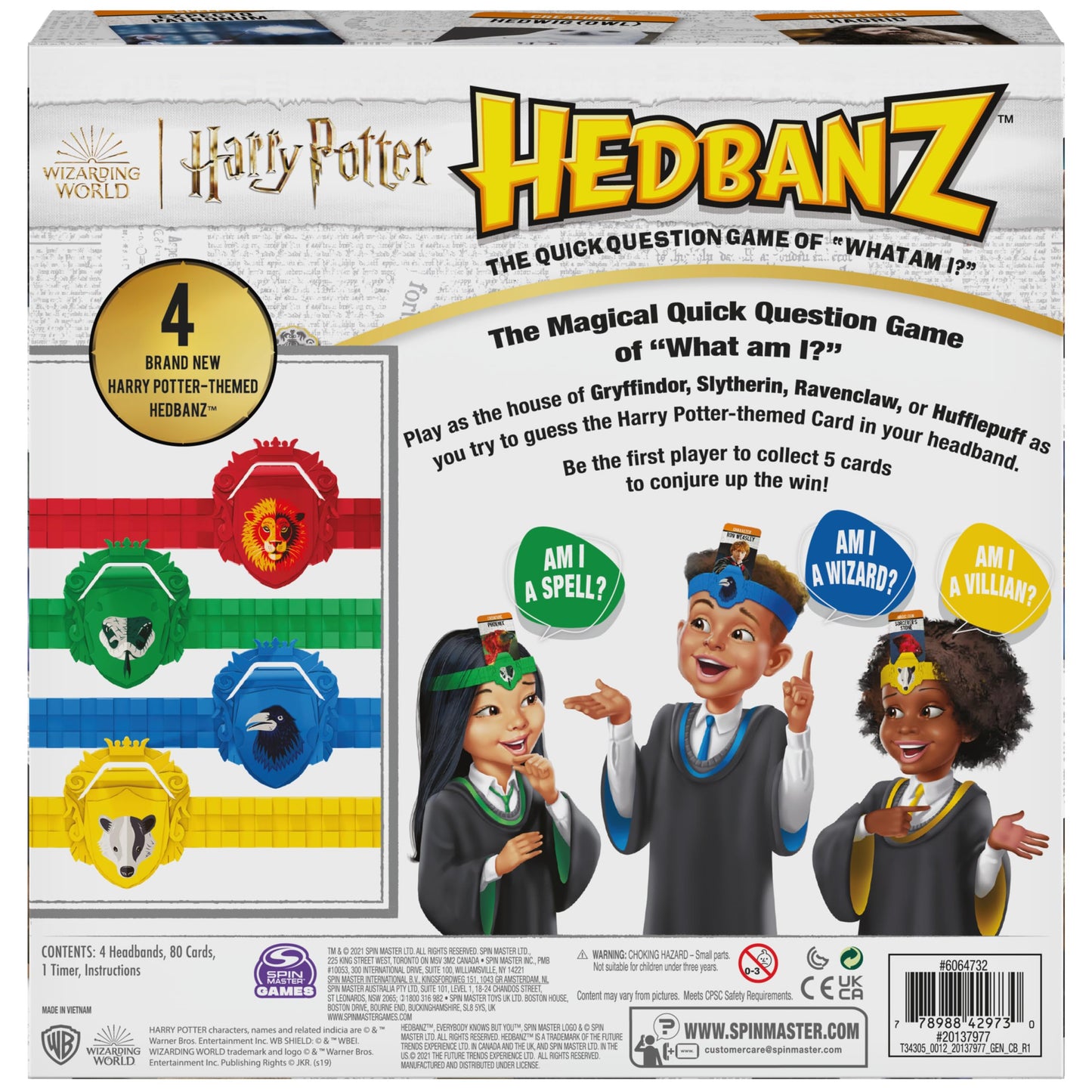 Spin Master Games Hedbanz Harry Potter Wizarding World Edition Board Game for Ages 6+, Paper Material, Color: Wizarding World Hedbanz