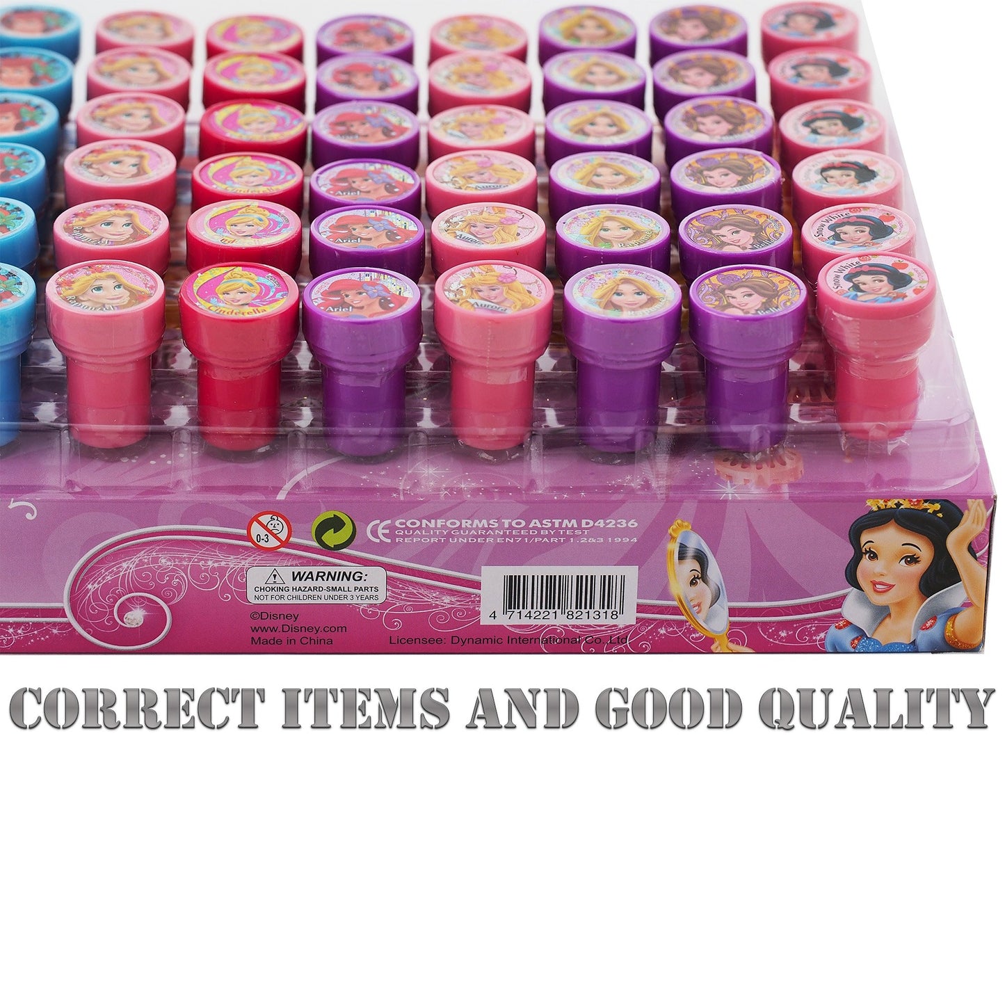 Princess Disney 10 Assorted Self Inking Stampers Party Favor