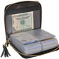 Easyoulife Womens Credit Card Holder Wallet Zip Leather Card Case Rfid Blocking (Black)