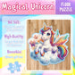 Linaye Unicorn Puzzle For Kids Ages 4-8, Unicorn Floor Puzzles For Girls 4-6, Big Puzzles For Kids Toddlers, 48 Pieces Large Uni