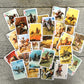 Flonzgift Wild West Playing Cards (Poker Deck 54 Cards All Different) Vintage Western Cowboys Pioneers Indians