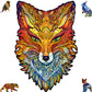 Unidragon Wooden Jigsaw Puzzles - Fiery Fox, 107 Pcs, Small 6.2'X9.4', Beautiful Gift Package, Unique Shape Best Gift For Adults And Kids