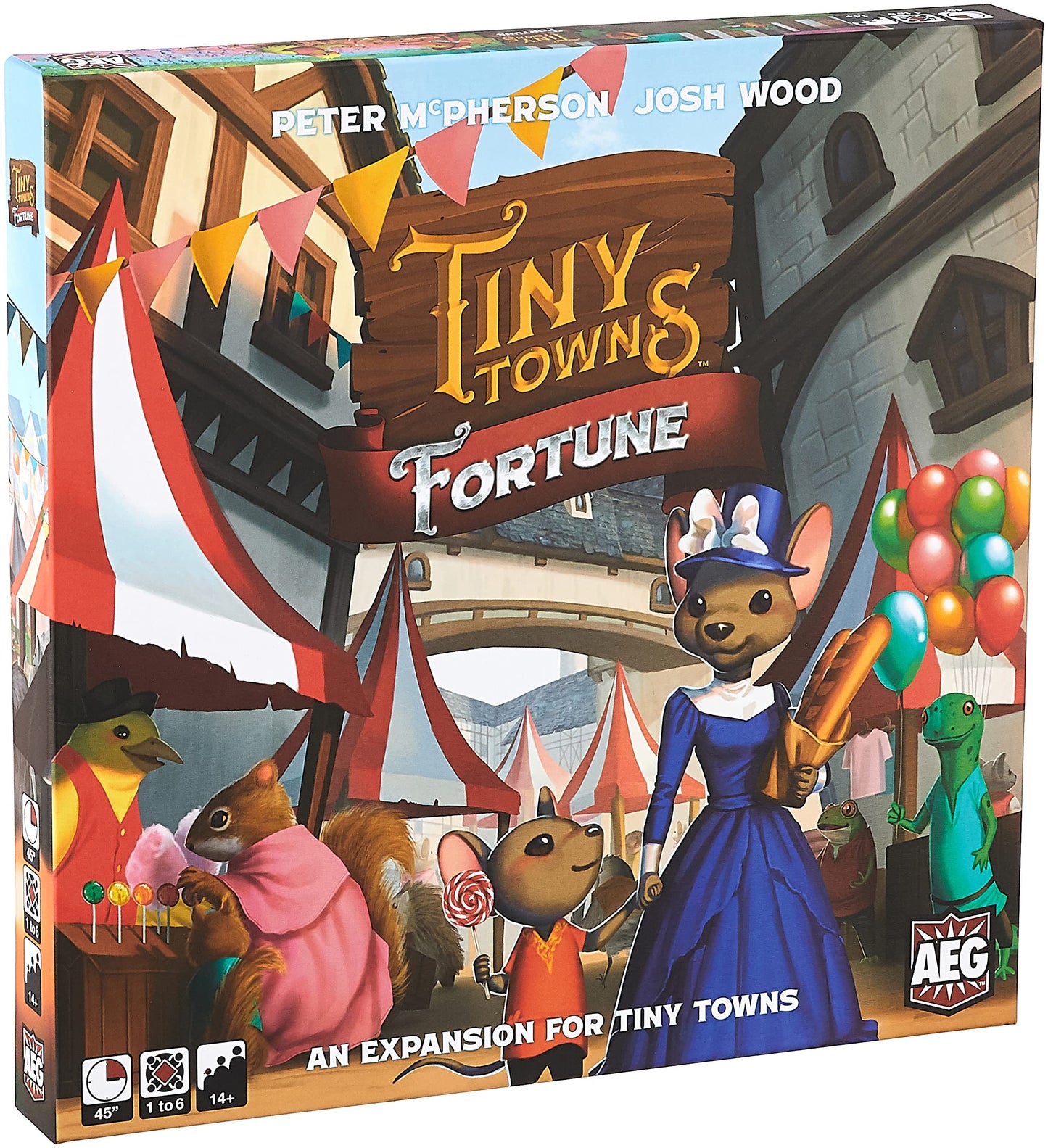 Aeg Tiny Towns: Fortune Expansion | Adds New Buildings, Introduces Money | Clever Use Of Limited Resources Determines Success | 1-6 Players | Ages 14+