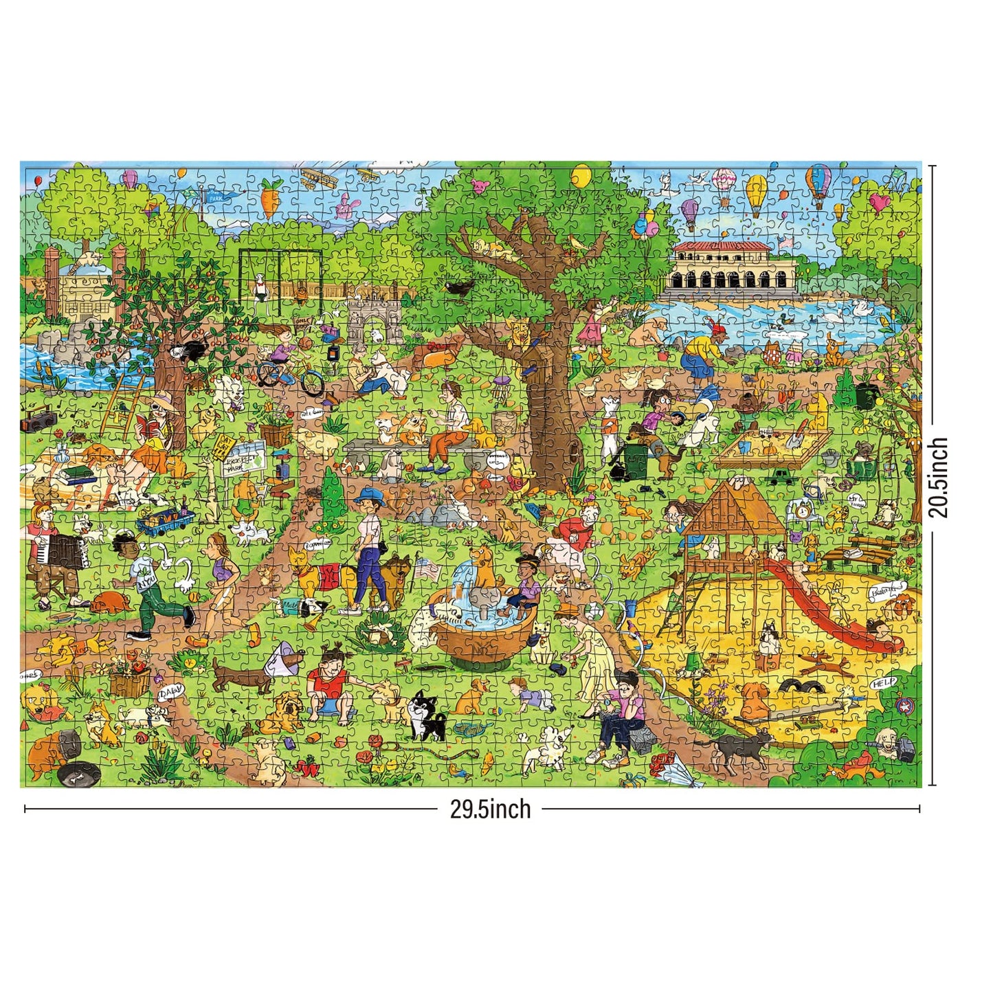 Antelope 2 In 1 1000 Piece Puzzle Bundle - Dog Park - 1000 Piece Jigsaw Puzzle Bundle With Cat Castle - 1000 Piece Jigsaw Puzzle