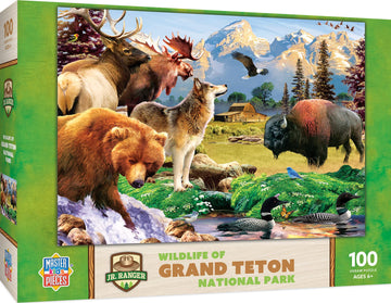 Masterpieces 100 Piece Jigsaw Puzzle For Kids - Grand Teton National Park - 14''X19''