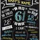 Pearhead All About Baby Milestone Photo Sharing Monthly Chalkboard, Baby Photo Prop, Black