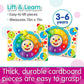 The Learning Journey: Lift & Learn Clock Puzzle - Lifted Clock Puzzles For Kids - Preschool Toys & Activities For Children Ages 3-6 Years (12 Pieces)