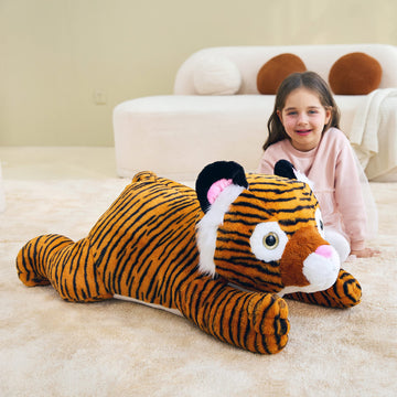 Ikasa Giant Tiger Stuffed Animal Plush Toy,Large Cute 30' Jumbo Soft Toys,Huge Big Size Plushy Fluffy Fat Oversized Plushie,Gifts For Kids