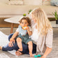 Nuby Vibe-Eez Vibrating Teether - Battery Powered - Textured Surface And Easy To Grasp Toy For Baby Teething Relief - 3+ Months - Lion