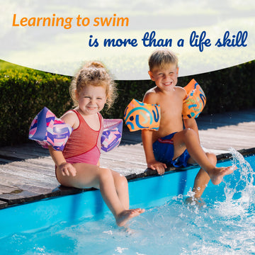 Limmys Premium Quality Arm Floaties For Kids - 1-6 Years Old, Inflatable Water Wings For Swimming (Lemon)