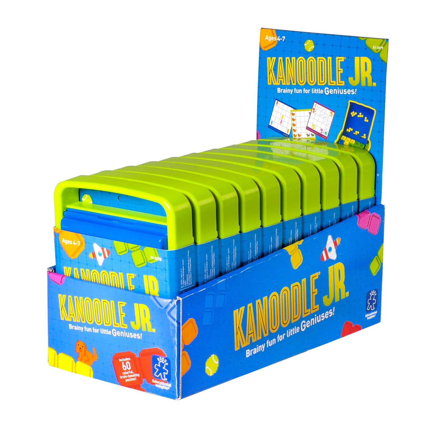 Educational Insights Kanoodle Jr. Classroom Pack Of 10, 60 Puzzles In Each Game, Ages 4+