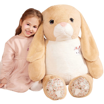 Ikasa Giant Rabbit Stuffed Animal Plush Toy, 30' Large Cute Jumbo Bunny Toys For Kids Girls Boys Girlfriend