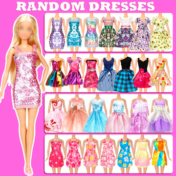 PURPERCAT 71 Pack Doll Clothes & Accessories for 11.5 Dolls - 5 Princess Dresses, 9 Fashion Outfits, 20 Shoes, 28 Accessories