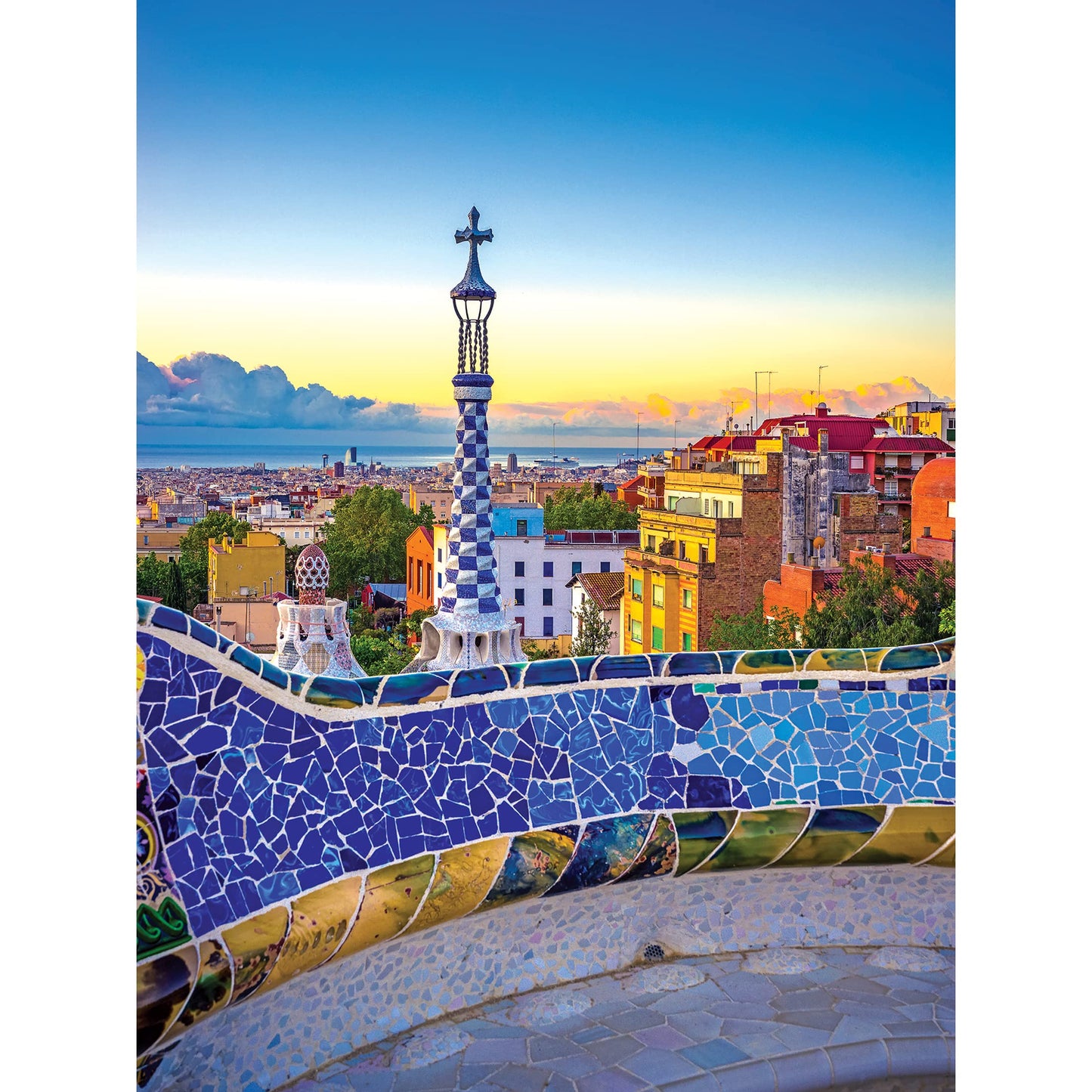 RoseArt 550-Piece Jigsaw Puzzle - Kodak Supreme Park Guell, Barcelona - Multi-colored Cardboard for Adults