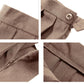 Beautifulfashionlife Women`S School Uniform High Waist Flat Pleated Skirts (4Xl,Dark Brown)