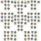 Playhouse Harry Potter Mini Hogwarts House Crests Pack Of Three Perforated Sticker Half-Sheets - 8 Packs