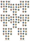 Playhouse Harry Potter Mini Hogwarts House Crests Pack Of Three Perforated Sticker Half-Sheets - 8 Packs