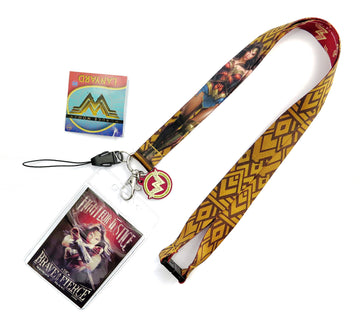 Dc New Wonder Woman Lanyard With Soft Charm & Card Holder
