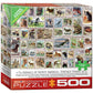 Eurographics (Eurhr North American Wildlife Vintage Stamps 500Piece Puzzle 500Piece Jigsaw Puzzle