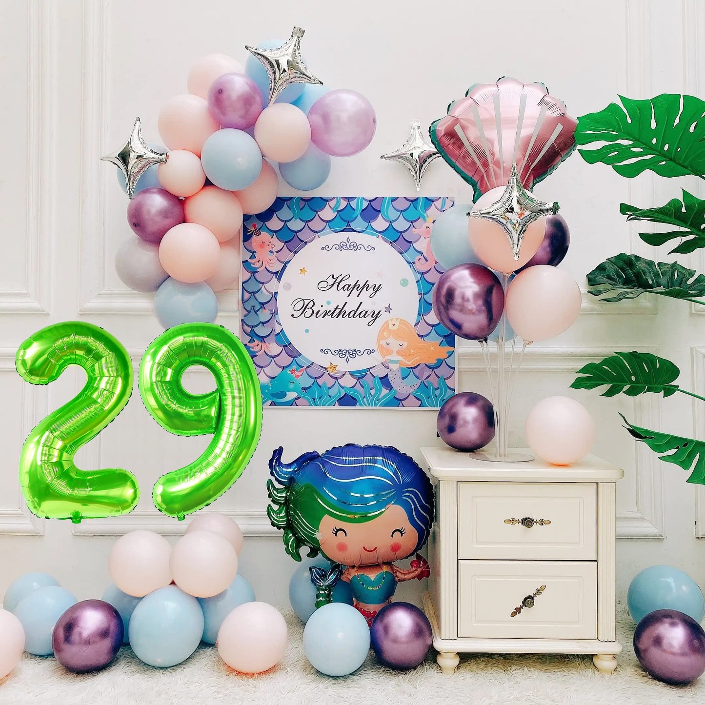 Smlpuame 40 Inch Number Balloon 0-9 Green Large Number 29 Balloons,Digital Balloons For Birthday Party Celebration Decorations S