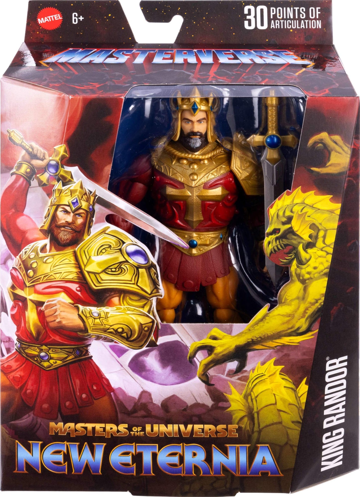 Masters of the Universe Masterverse 7-Inch King Randor Action Figure, Multicolor, Plastic, Model JBP79