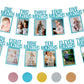 Partyhooman 1St Birthday Photo Banner For Baby From Newborn To 12 Months, First Birthday Decorations For Boys Monthly Milestones