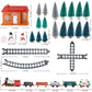 Christmas Toy Train Set, Electric Train Gift With Light, Music & Real Smoke, Travel Train Toys With Steam Locomotive, Present Fo